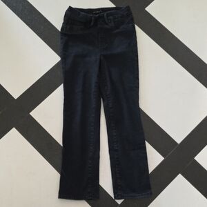 Good American Black Cropped Flare Stretch Jeans